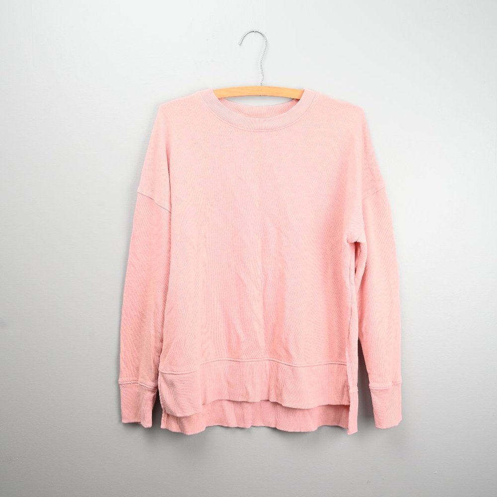 Time & Tru Comfy Crew Neck Sweatshirt - Sz S (4-6) - Pink / Casual